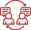 Icono de diálogo bidireccional.